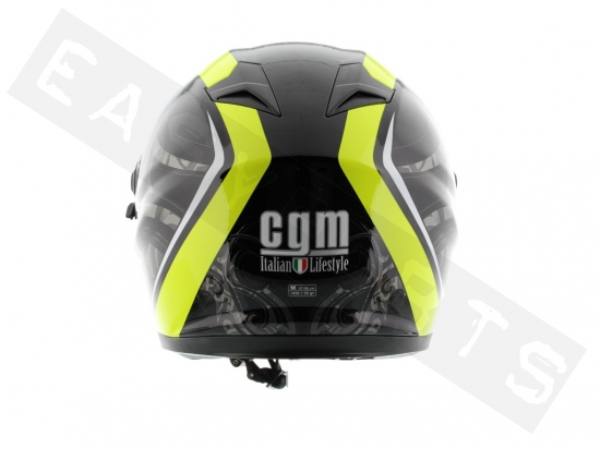 Helm integraal CGM 308G Los Angeles geel fluo (dubbel vizier)